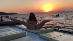 Play Shaven Blonde Exposes Big Ass & Wet Pussy on Public Boat Party
