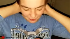Play Tiny Teen Gets Big Facial After Riding Verified Lover's Dick