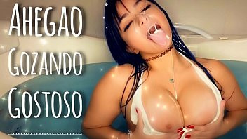Play Emanuelly Raquel Gozando Gostoso e fazendo Ahegao na Banheira - Hot Latin girl Orgasm ahegao