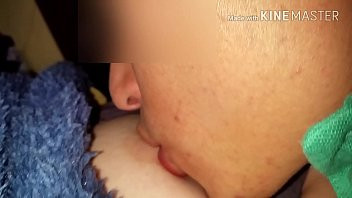Play Sleeping wife, sucking nipple & nipple play